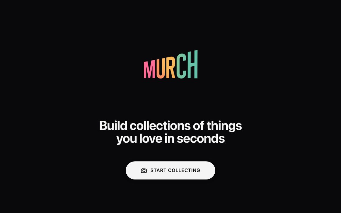 The front page of murch&rsquo;s website